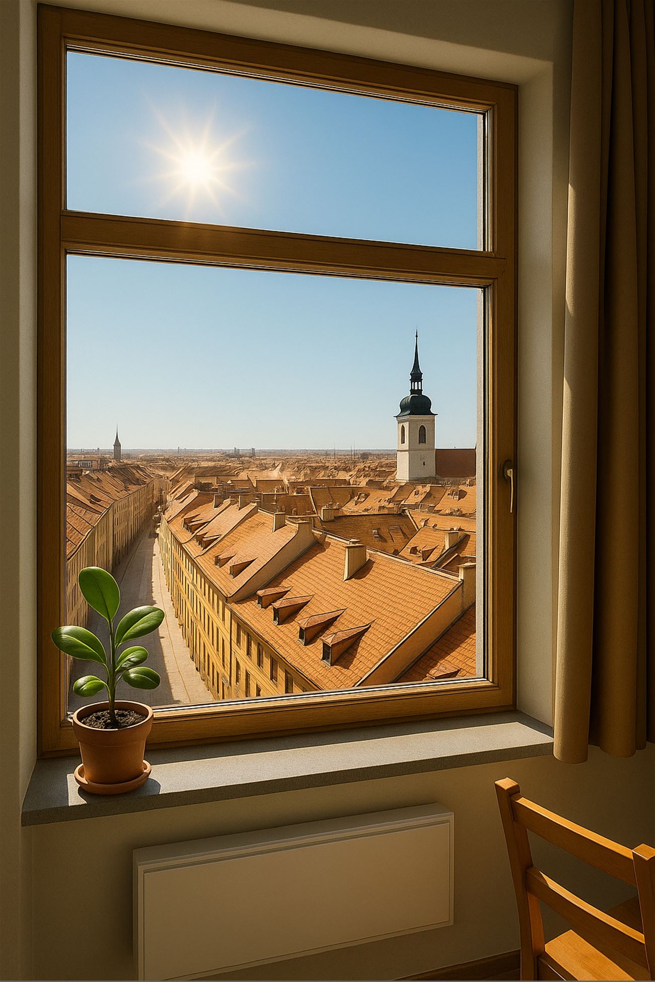 rozpálené město - teplotní most